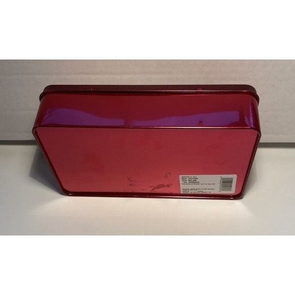 Calvin Klein Womens Crew Socks 2 Pack Neutral Beige Stripe Gift Tin CK Logo - Picture 7 of 9